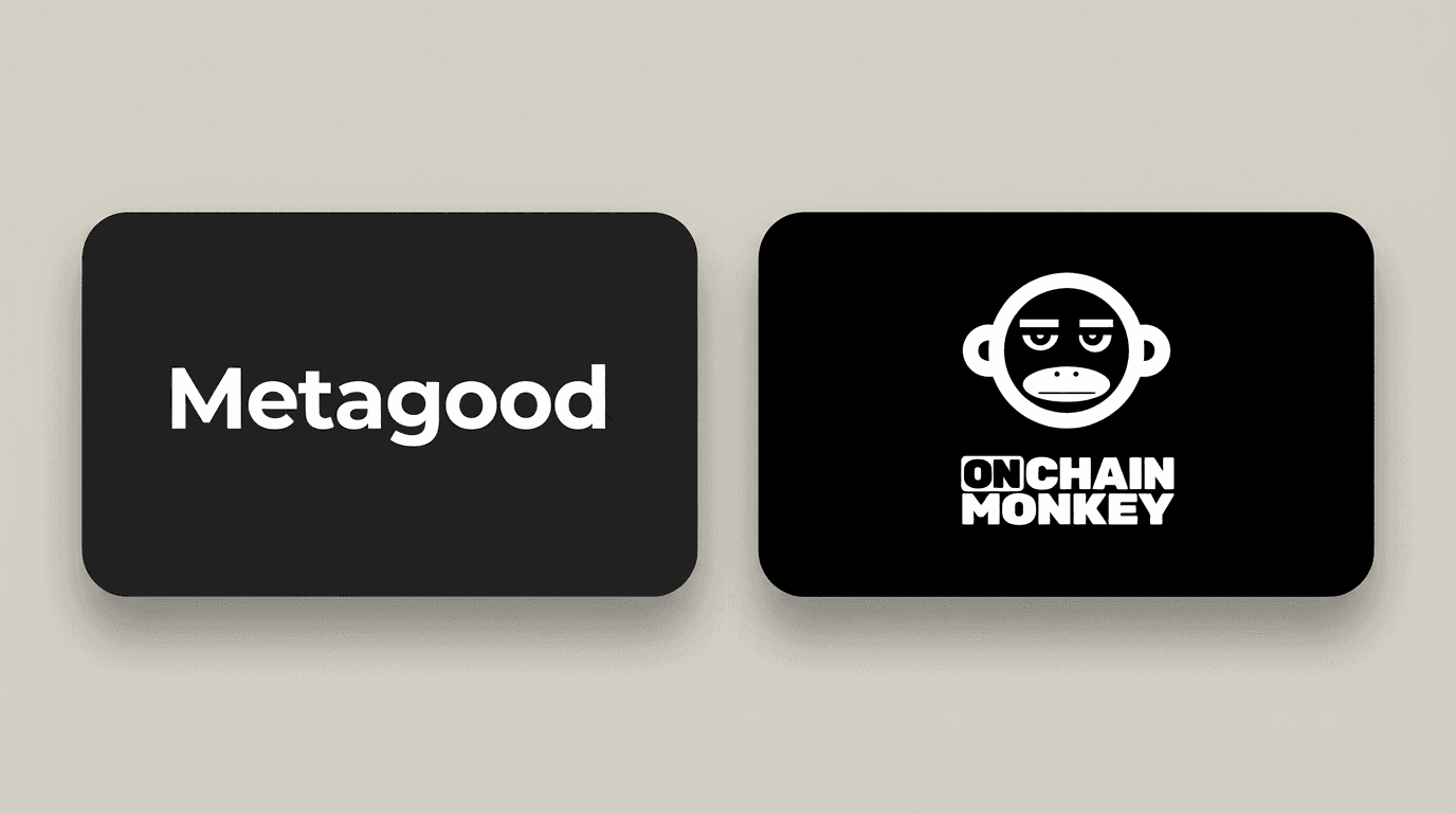 Metagood and OnChainMonkey logos