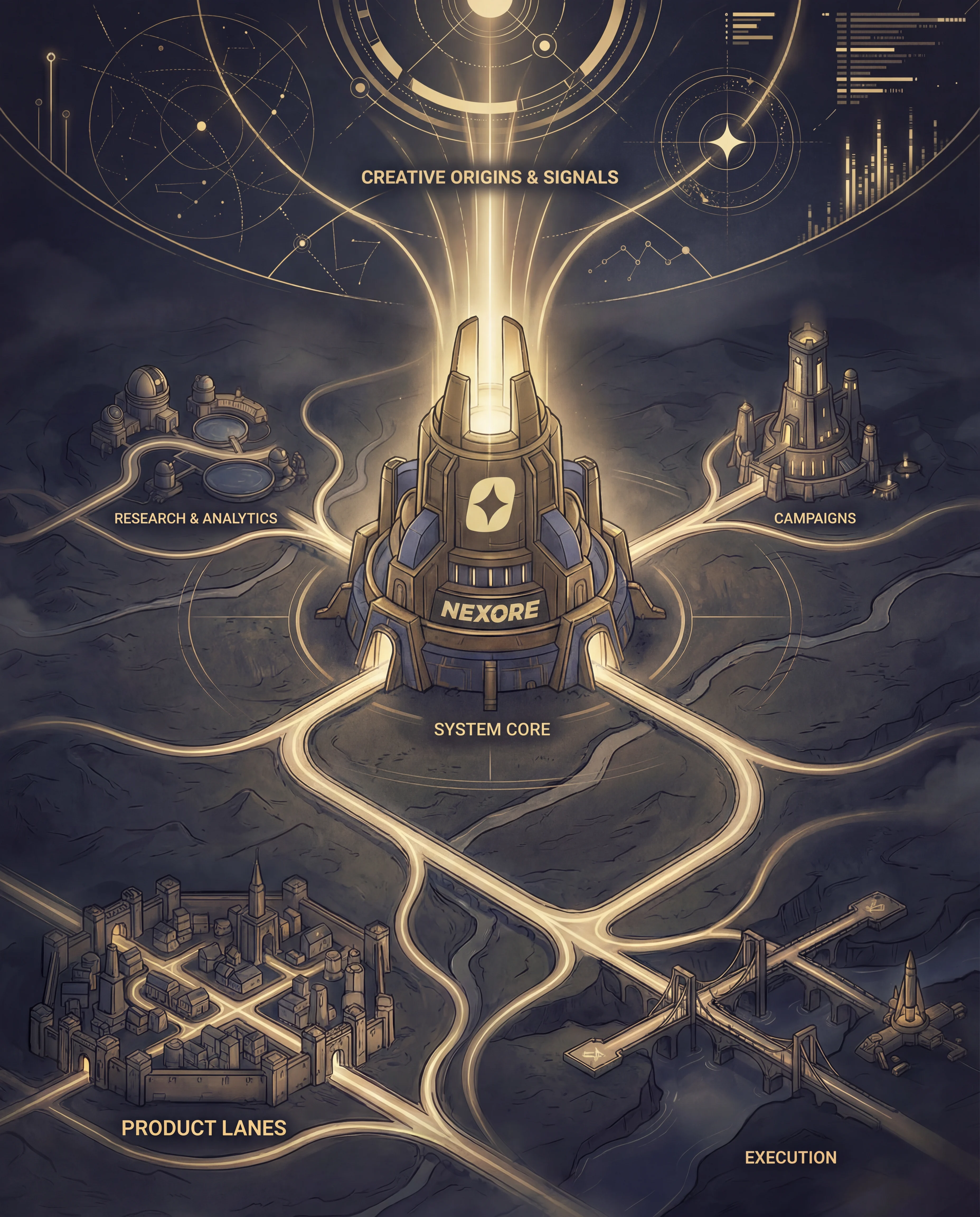 Story-led Nexore xOS atlas image mobile